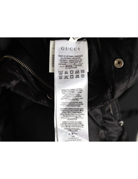 Gucci reflective G jacquard striped down jacket,buy cheap,low price and discount Gucci