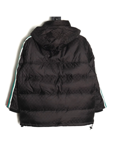 Gucci reflective G jacquard striped down jacket,buy cheap,low price and discount Gucci