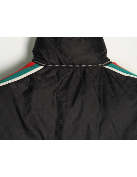Gucci reflective G jacquard striped down jacket,buy cheap,low price and discount Gucci