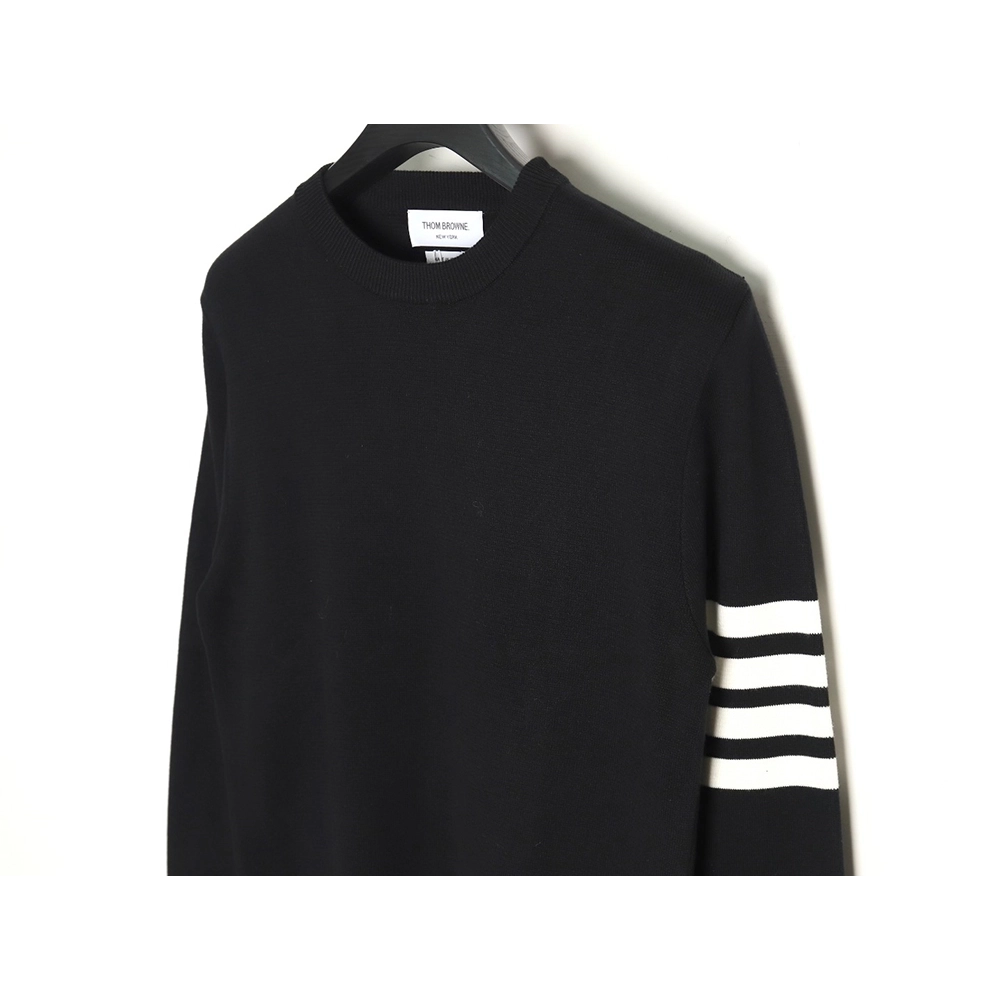 Thom Browne Classic FourBar FiveButton Crewneck Sweater,buy cheap,low price and discount Thom Browne