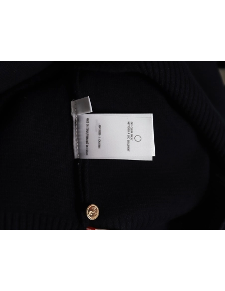 Thom Browne Classic FourBar FiveButton Crewneck Sweater,buy cheap,low price and discount Thom Browne