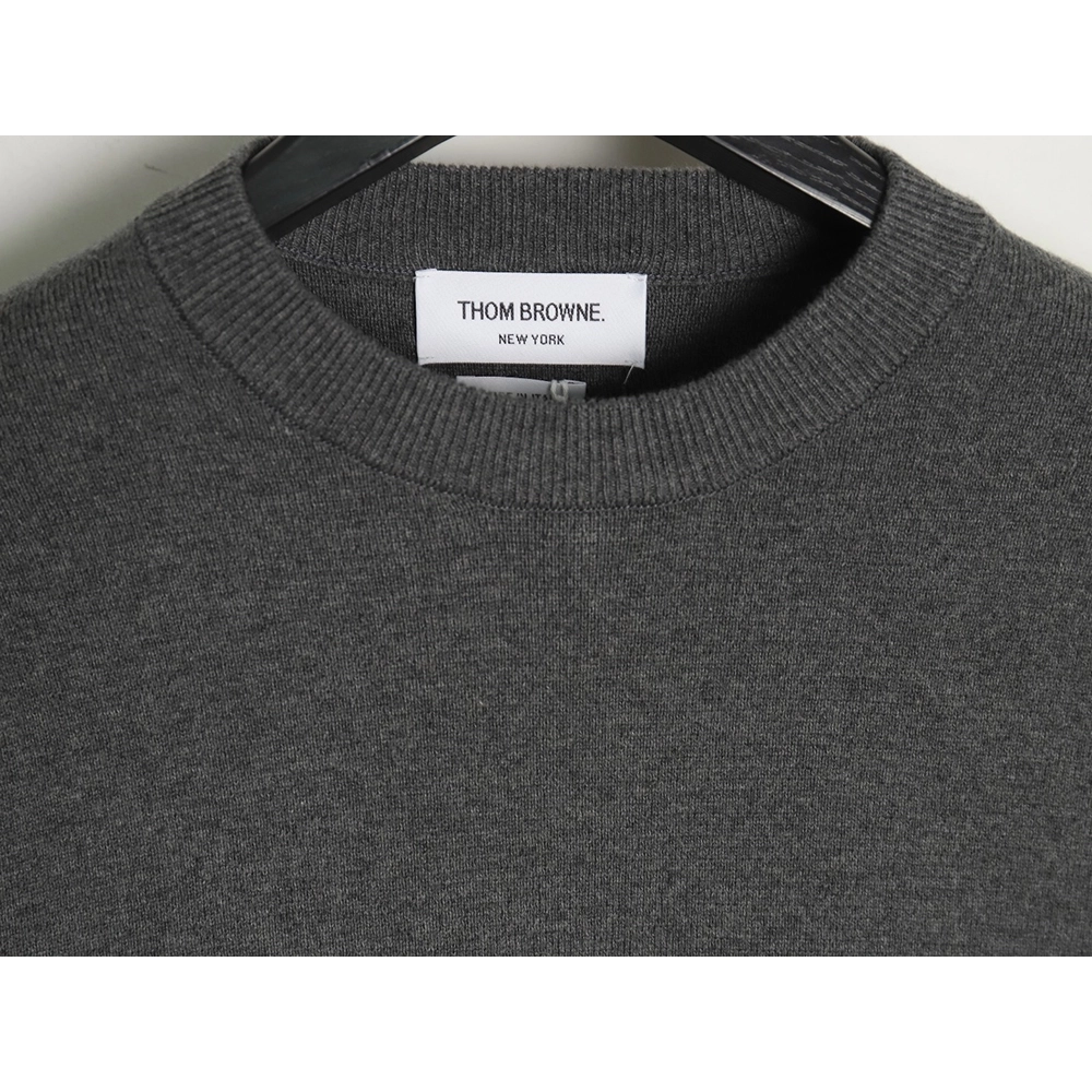 Thom Browne Classic FourBar FiveButton Crewneck Sweater,buy cheap,low price and discount Thom Browne