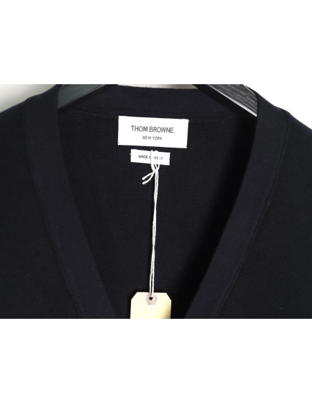 Thom Browne Classic FourBar FiveButton Cardigan,buy cheap,low price and discount Thom Browne