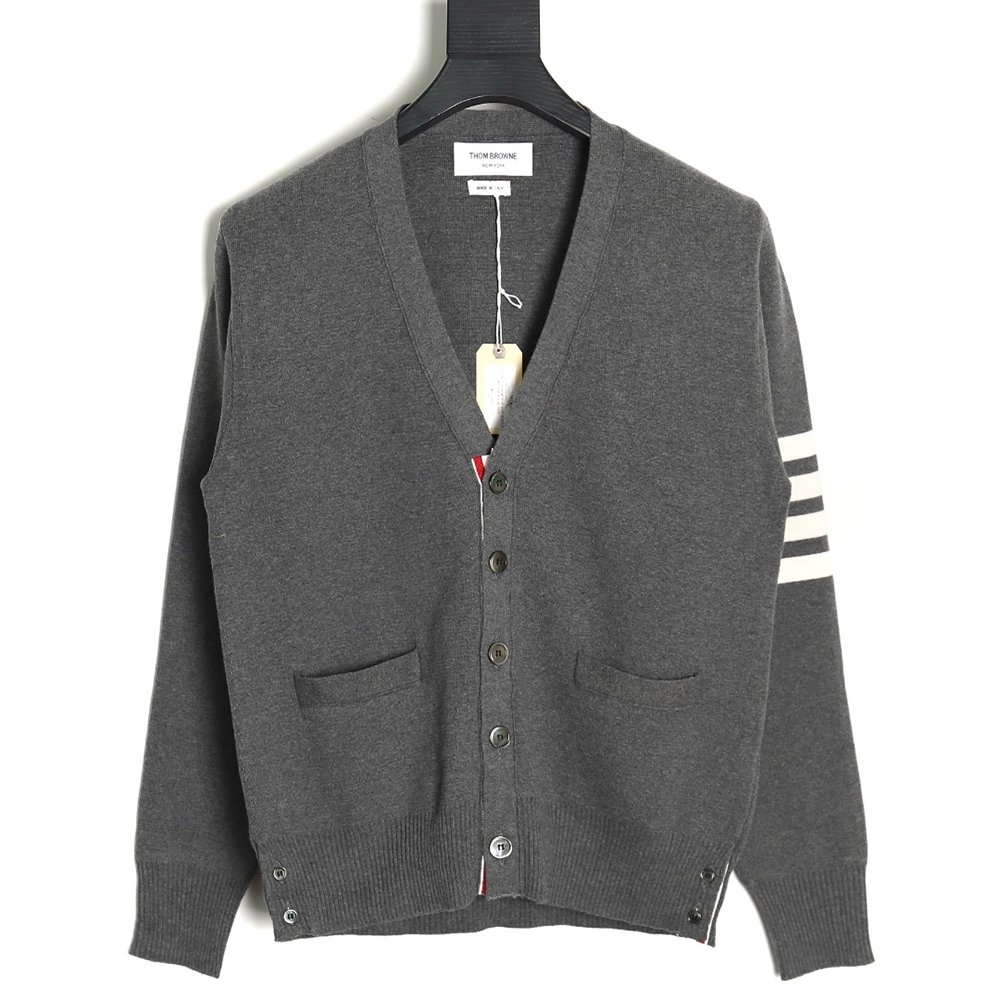 Thom Browne Classic FourBar FiveButton Cardigan,buy cheap,low price and discount Thom Browne