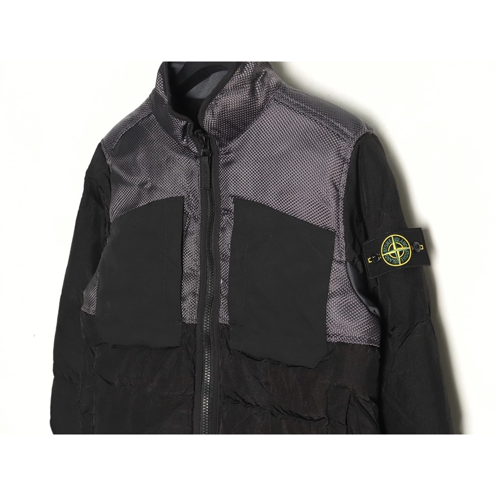 Stone Island metal nylon lightweight splicing down jacket TSK3,Stone Island