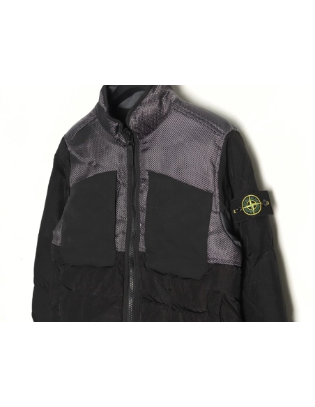 Stone Island metal nylon lightweight splicing down jacket TSK3,Stone Island