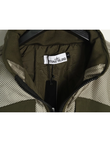 Stone Island metal nylon lightweight splicing down jacket TSK2,Stone Island