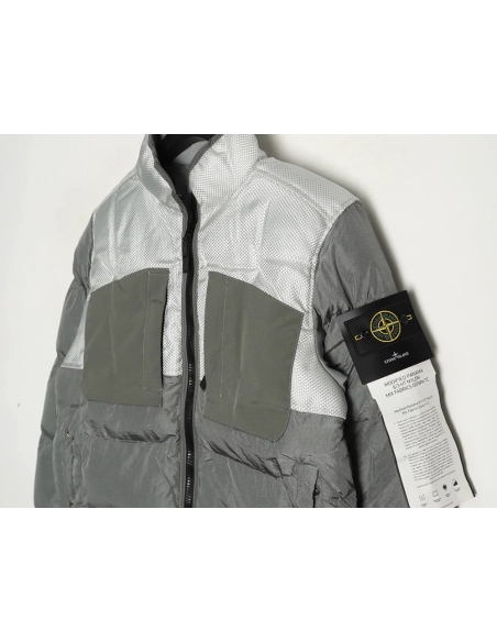 Stone Island metal nylon lightweight splicing down jacket TSK1,Stone Island
