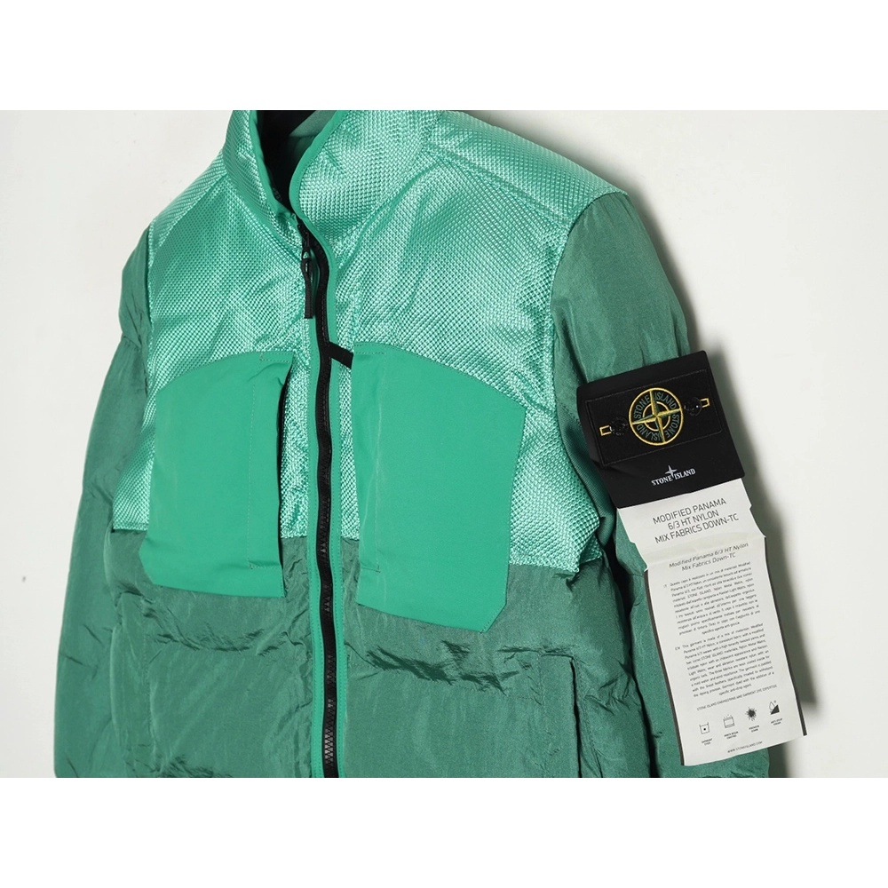 Stone Island metal nylon lightweight splicing down jacket,Stone Island