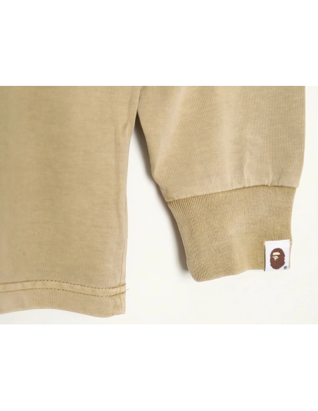 Bape small logo embroidered long sleeve T-shirt,Bape