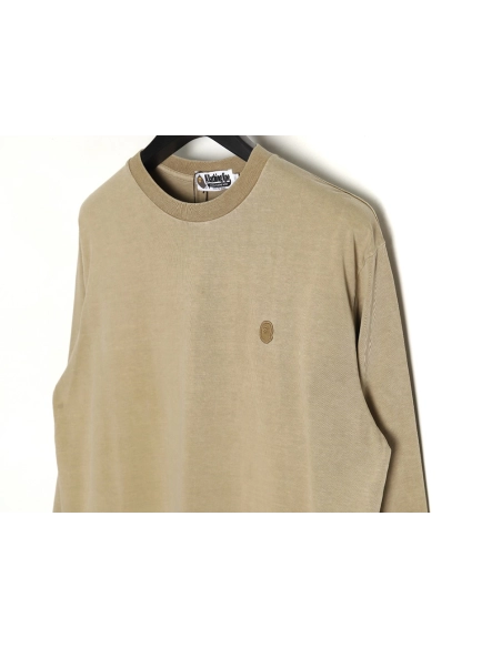 Bape small logo embroidered long sleeve T-shirt,Bape