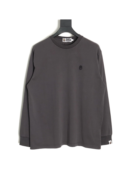 Bape small logo embroidered long sleeve T-shirt TSK1,Bape