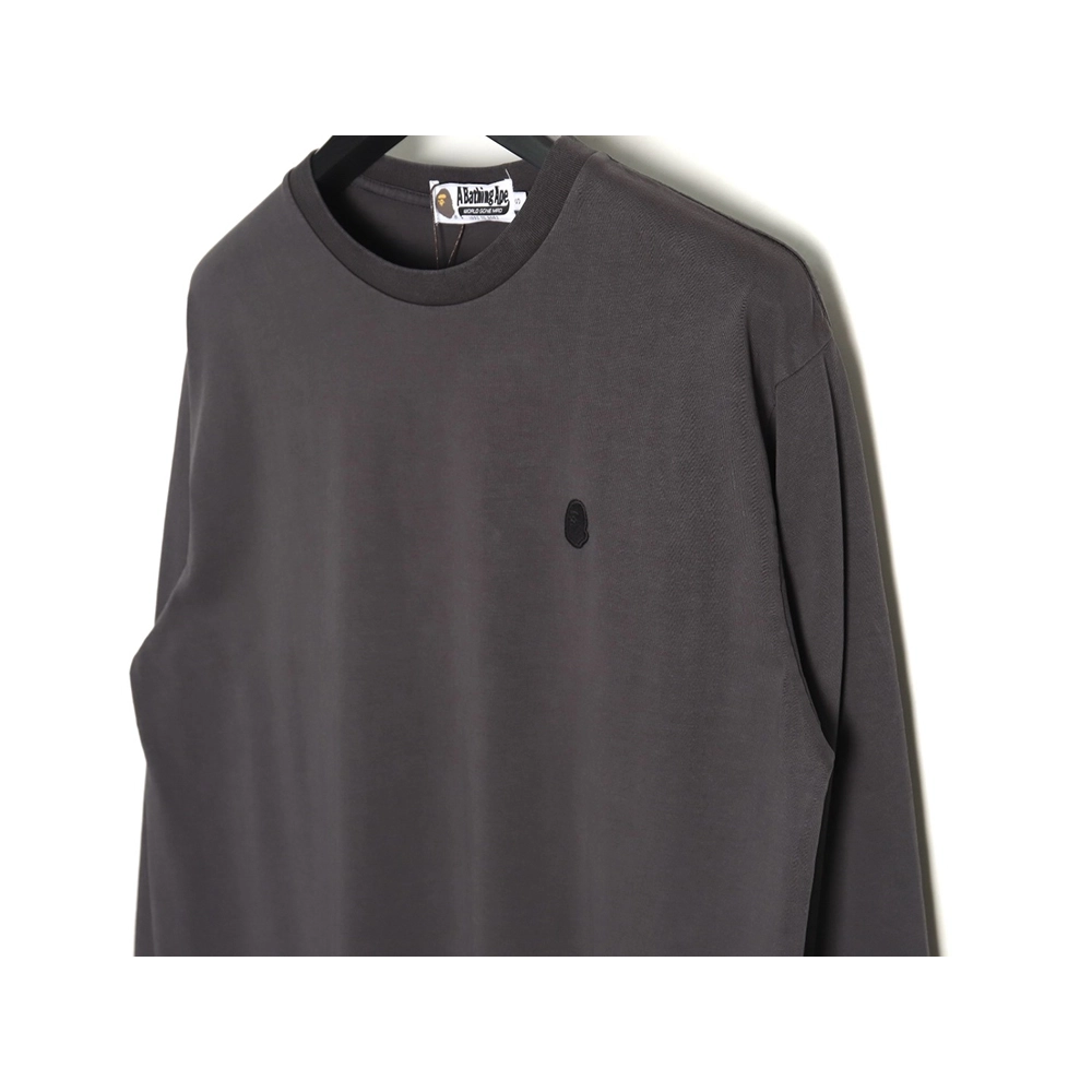 Bape small logo embroidered long sleeve T-shirt TSK1,Bape