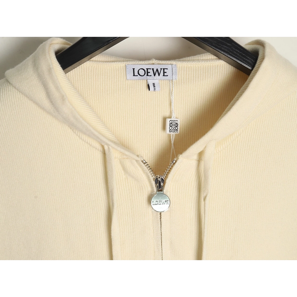Loewe wool embossed zipper sweater coat,Loewe