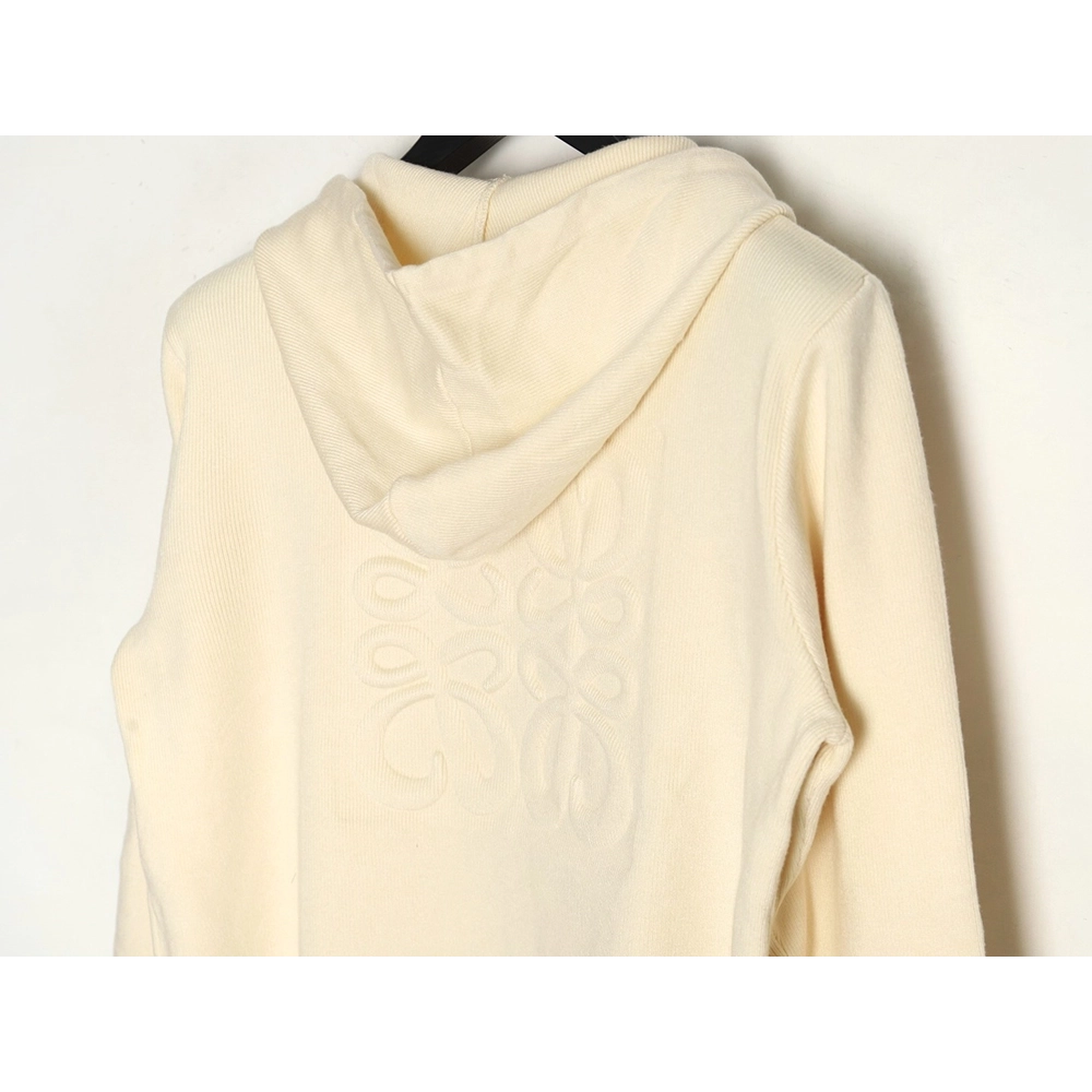 Loewe wool embossed zipper sweater coat,Loewe