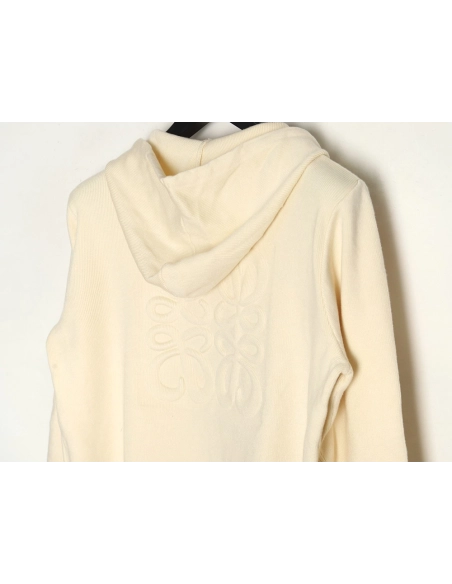 Loewe wool embossed zipper sweater coat,Loewe