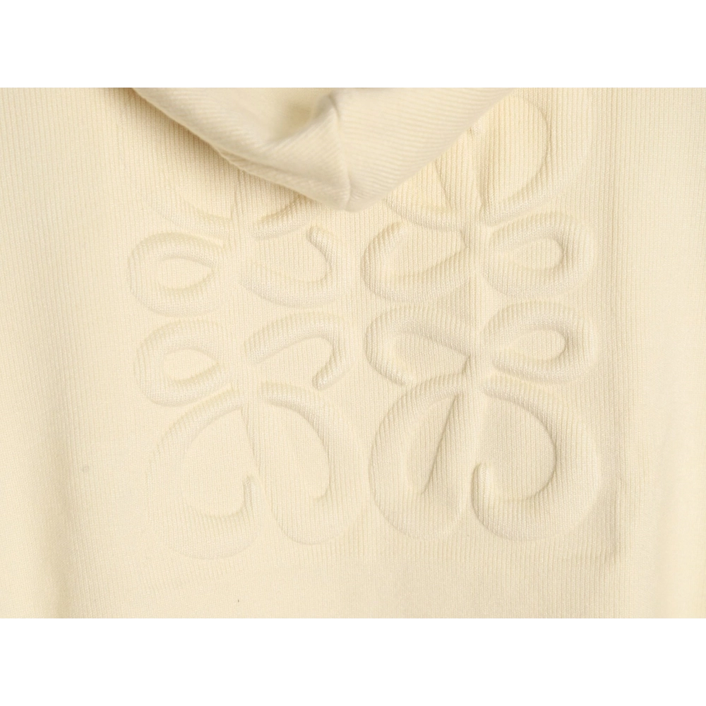 Loewe wool embossed zipper sweater coat,Loewe