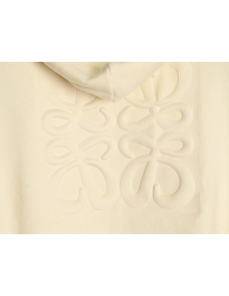 Loewe wool embossed zipper sweater coat,Loewe