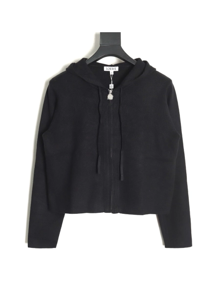 Loewe wool embossed zipper sweater coat TSK1,Loewe