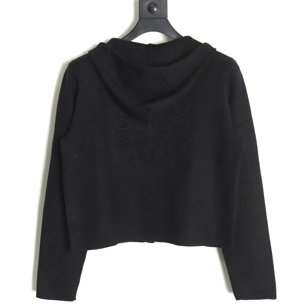 Loewe wool embossed zipper sweater coat TSK1,Loewe