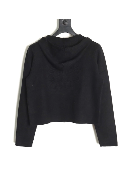 Loewe wool embossed zipper sweater coat TSK1,Loewe