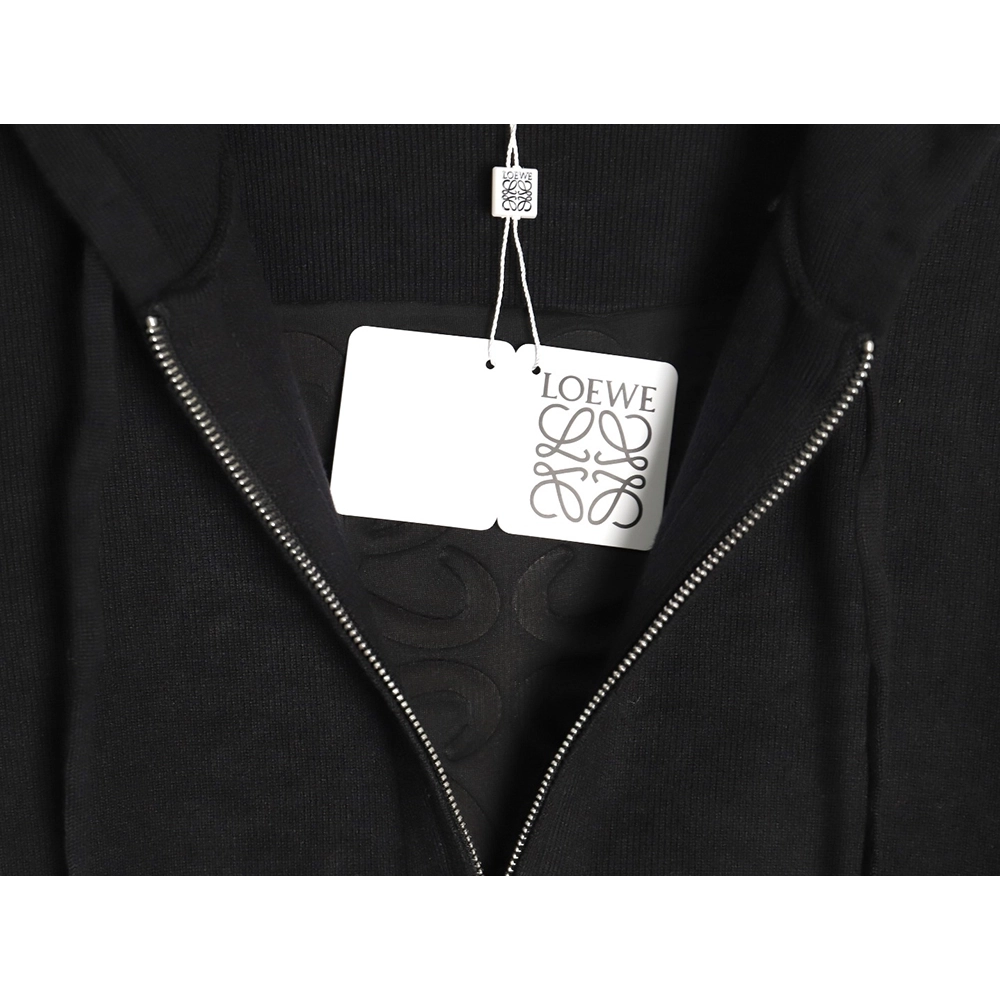 Loewe wool embossed zipper sweater coat TSK1,Loewe