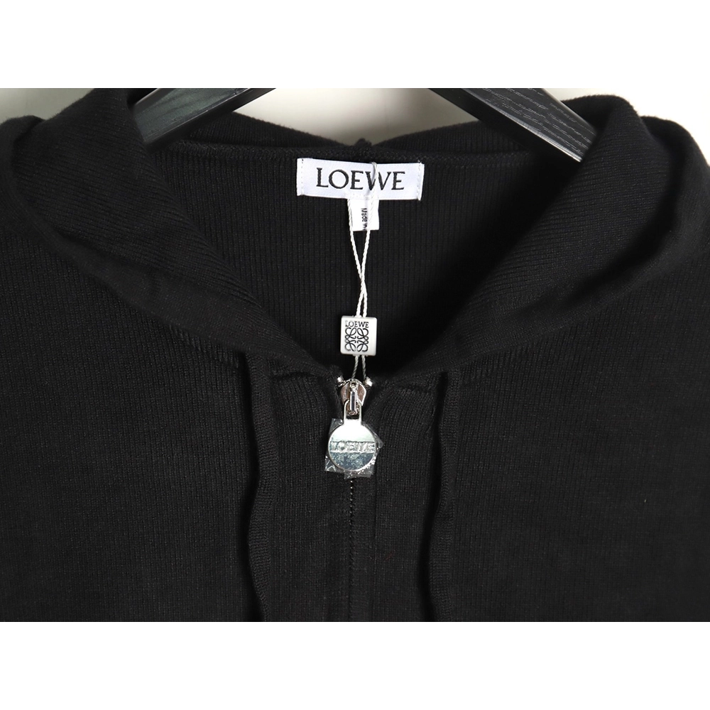 Loewe wool embossed zipper sweater coat TSK1,Loewe