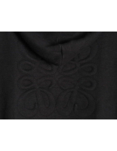 Loewe wool embossed zipper sweater coat TSK1,Loewe
