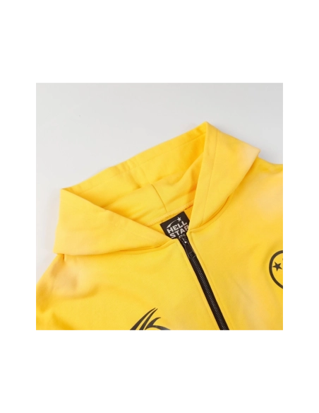 Hell Star Letters Arm Graphic Hoodie,Hell Star