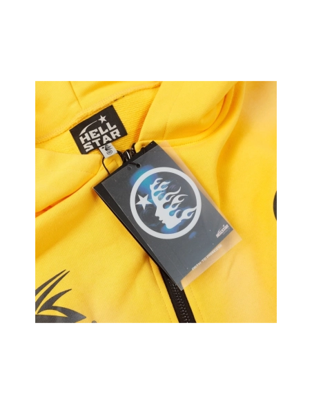 Hell Star Letters Arm Graphic Hoodie,Hell Star