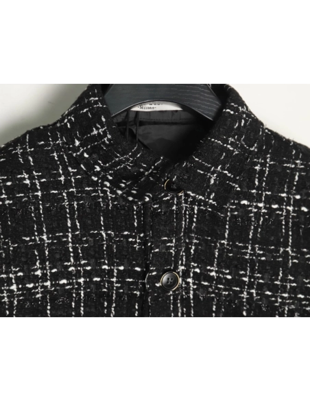 Charlie Luciano silver thread woven plaid shirt jacket TSK3,Charlie Luciano