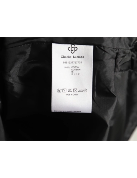 Charlie Luciano silver thread woven plaid shirt jacket TSK3,Charlie Luciano