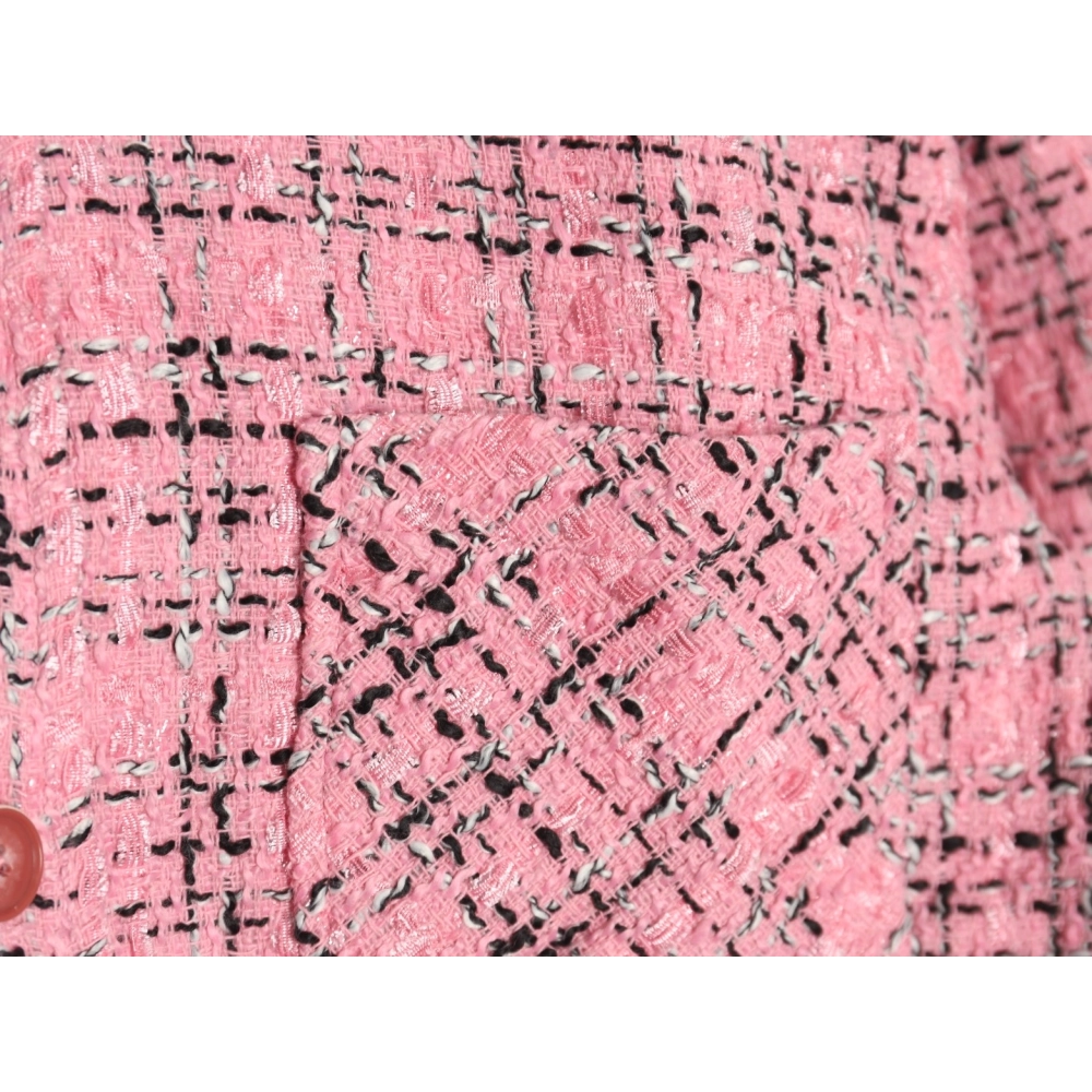 Charlie Luciano silver thread woven plaid shirt jacket TSK1,Charlie Luciano