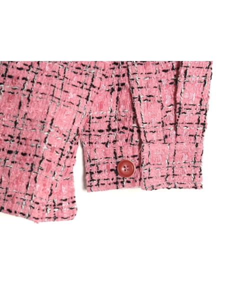 Charlie Luciano silver thread woven plaid shirt jacket TSK1,Charlie Luciano