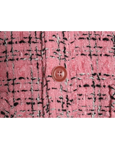 Charlie Luciano silver thread woven plaid shirt jacket TSK1,Charlie Luciano