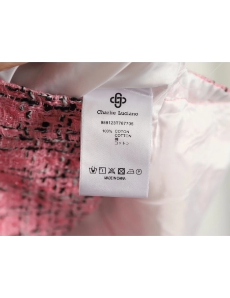 Charlie Luciano silver thread woven plaid shirt jacket TSK1,Charlie Luciano