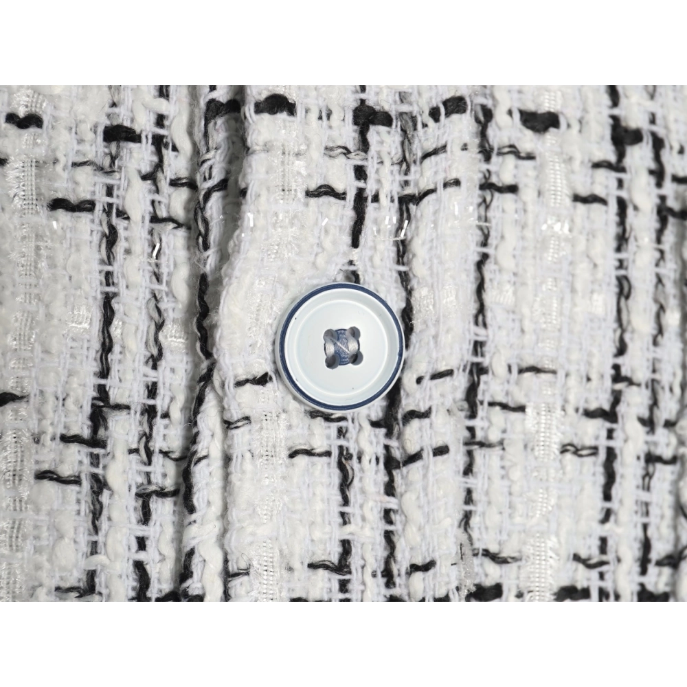 Charlie Luciano silver thread woven plaid shirt jacket,Charlie Luciano