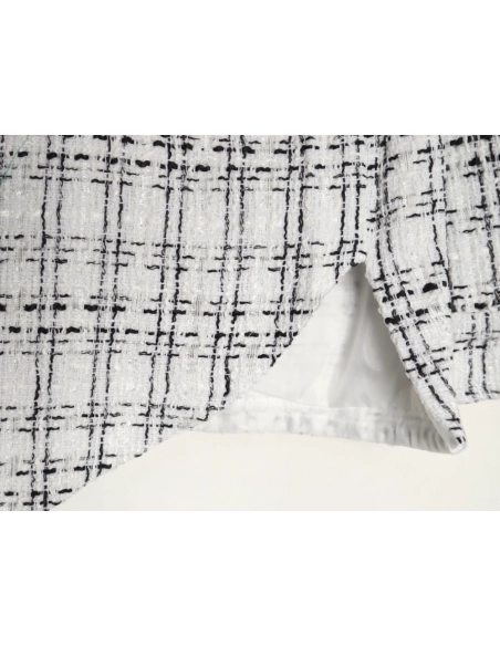 Charlie Luciano silver thread woven plaid shirt jacket,Charlie Luciano