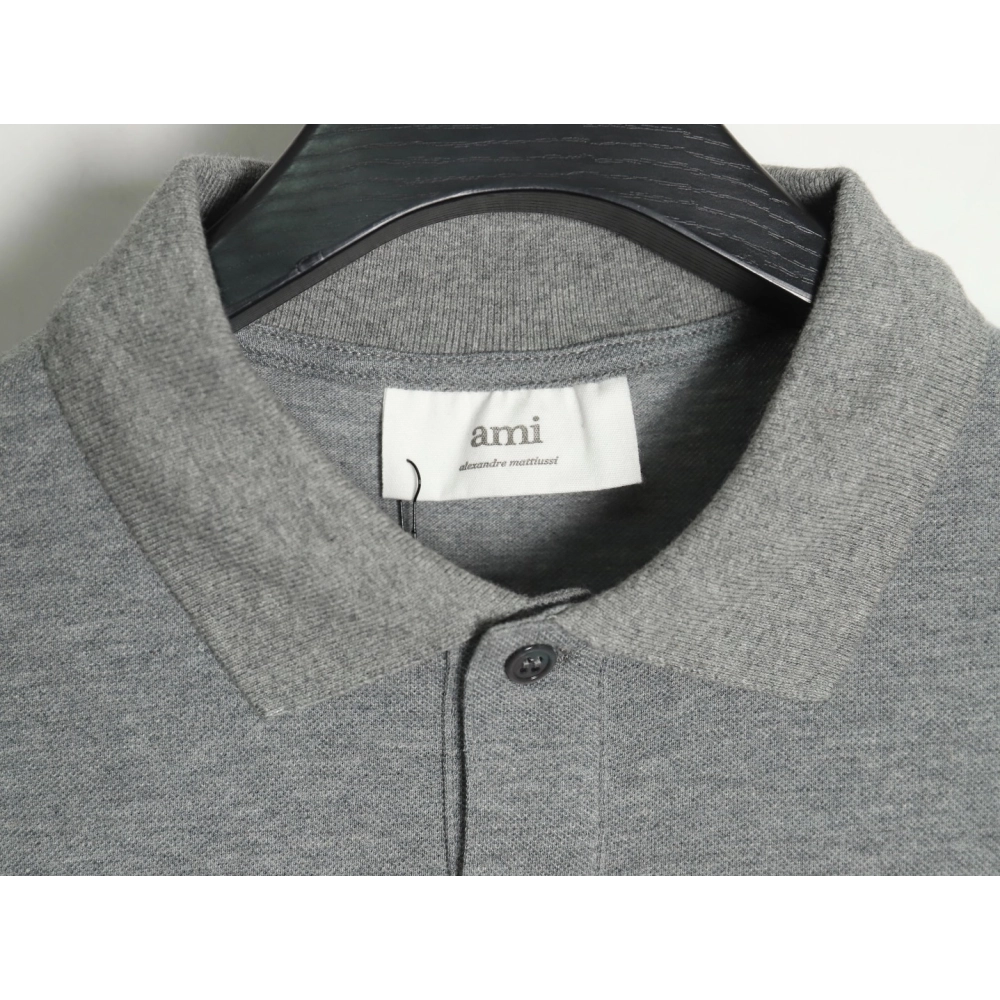 Ami Paris love lapel long-sleeved T-shirt,Ami