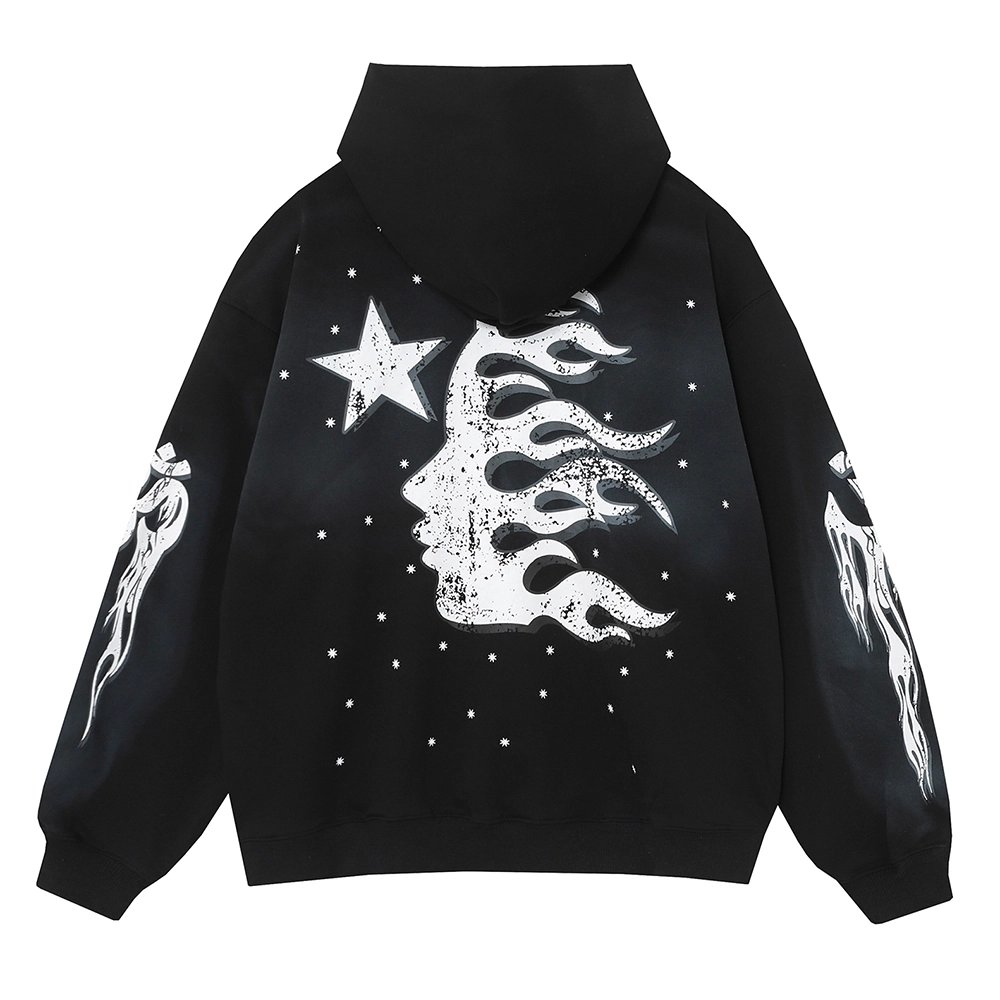 Hell Star Lettering Pattern Hoodie,Hell Star
