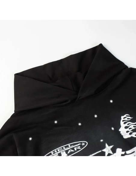Hell Star Lettering Pattern Hoodie,Hell Star
