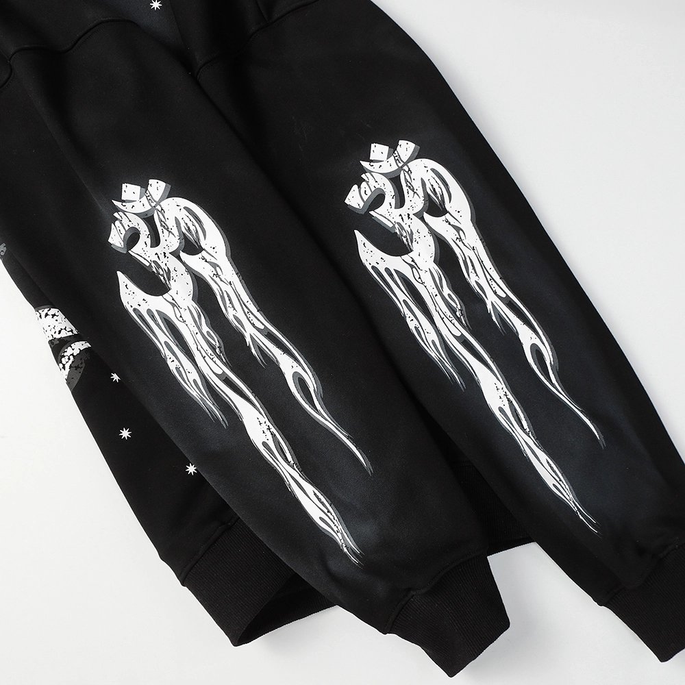 Hell Star Lettering Pattern Hoodie,Hell Star