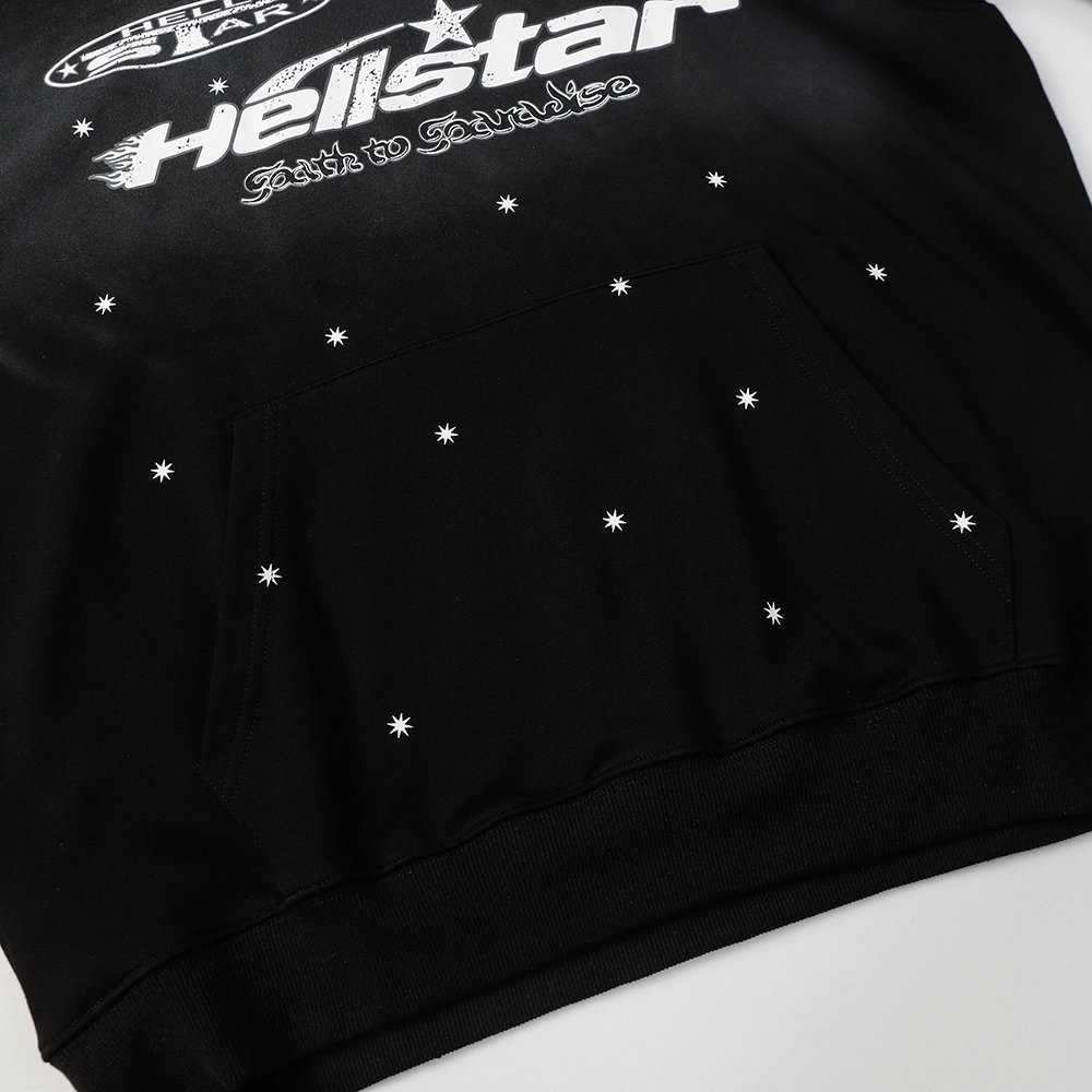 Hell Star Lettering Pattern Hoodie,Hell Star
