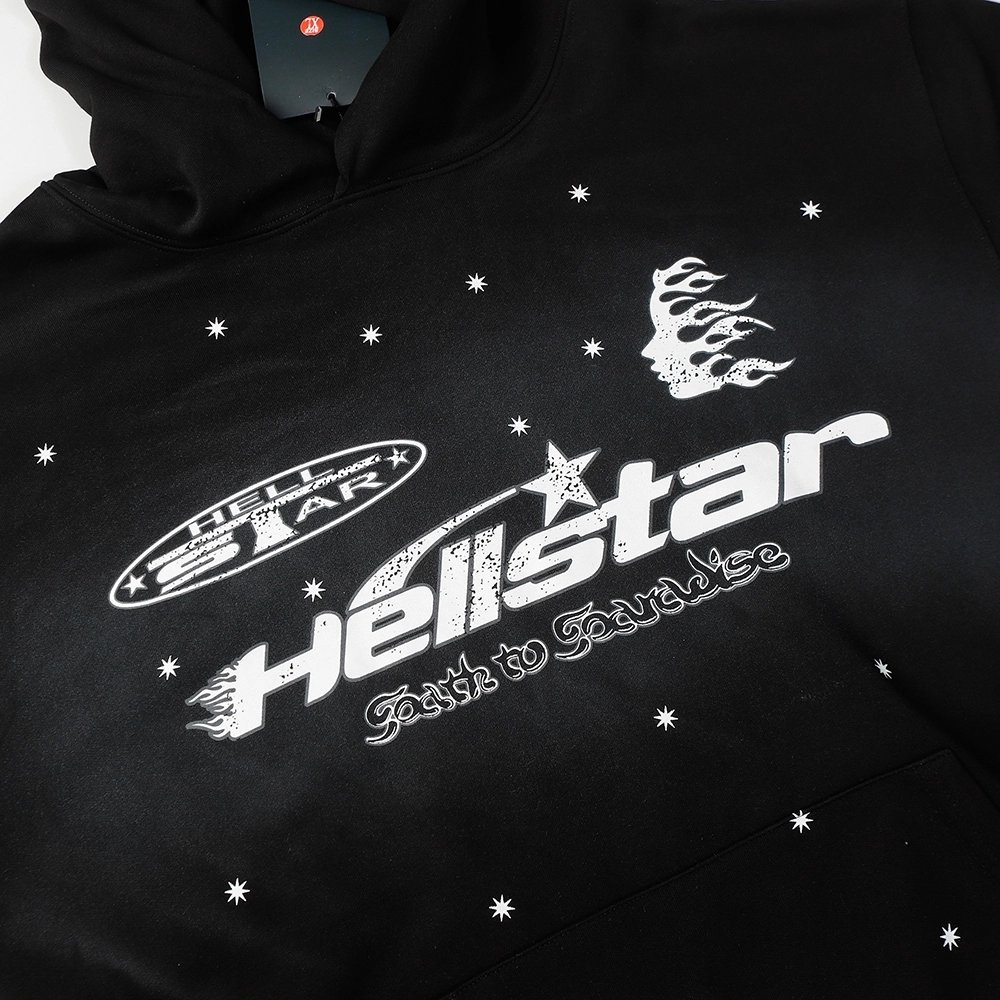 Hell Star Lettering Pattern Hoodie,Hell Star
