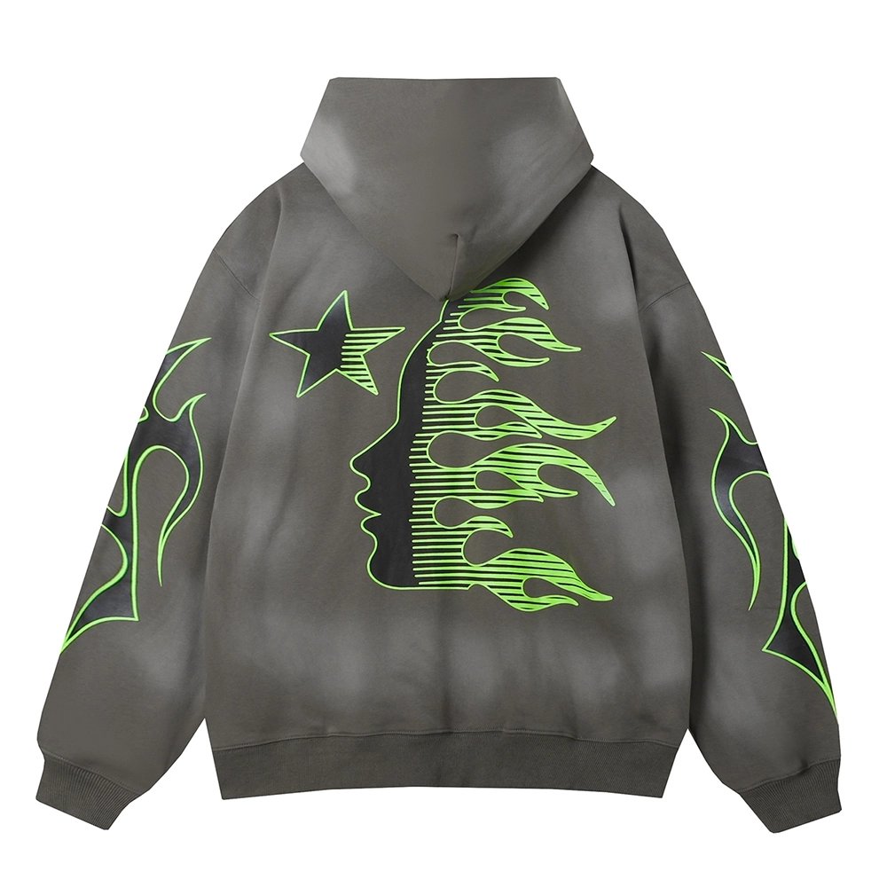 Hell Star Lettering Pattern Hoodie,Hell Star
