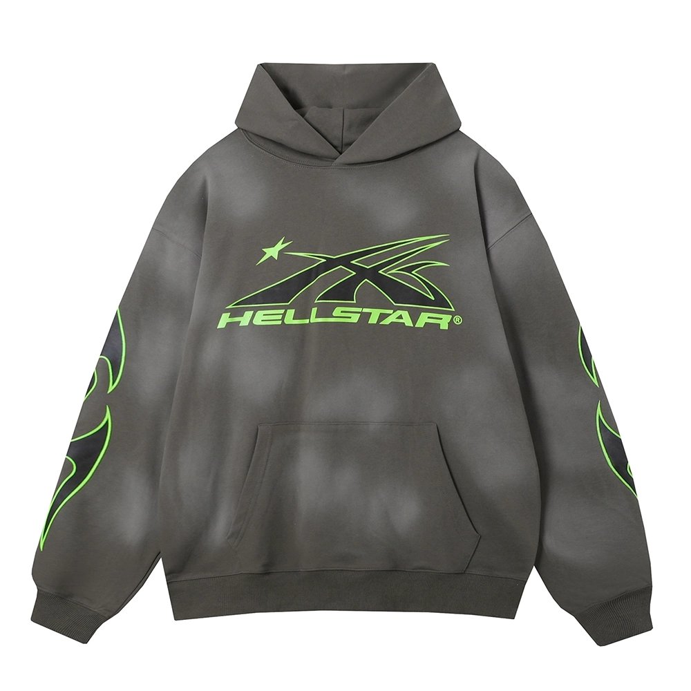 Hell Star Lettering Pattern Hoodie,Hell Star