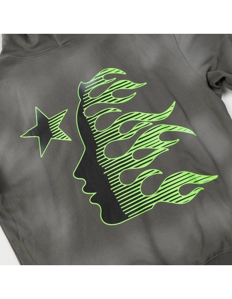Hell Star Lettering Pattern Hoodie,Hell Star
