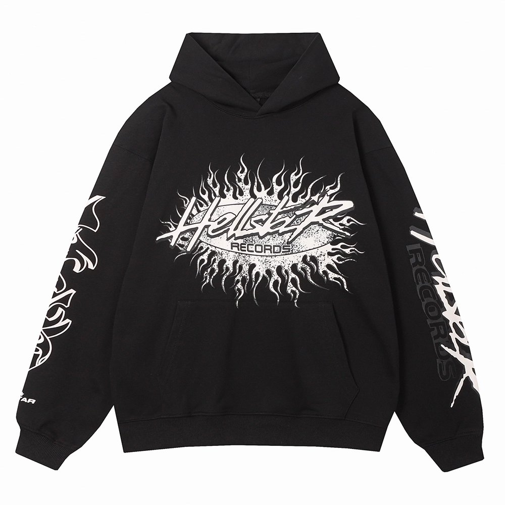 Hell Star Lettering Pattern Hoodie,Hell Star