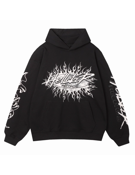 Hell Star Lettering Pattern Hoodie,Hell Star