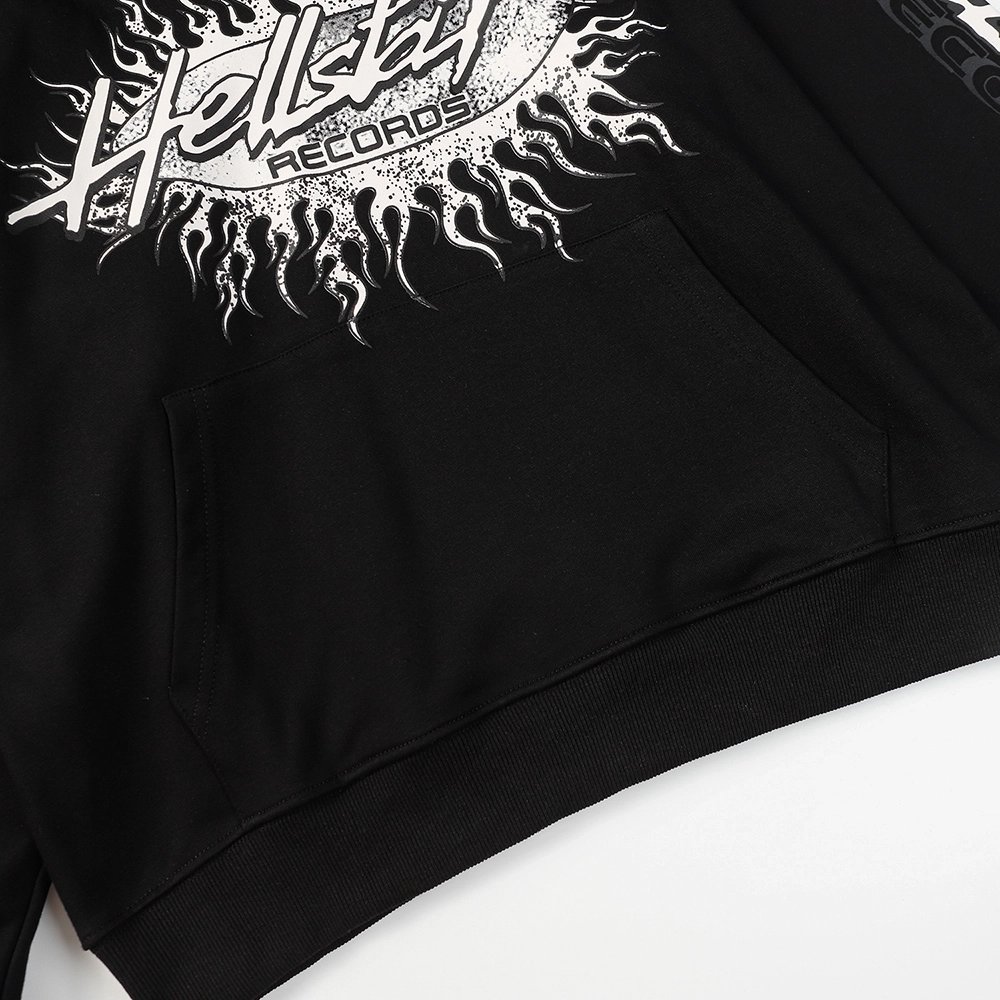 Hell Star Lettering Pattern Hoodie,Hell Star